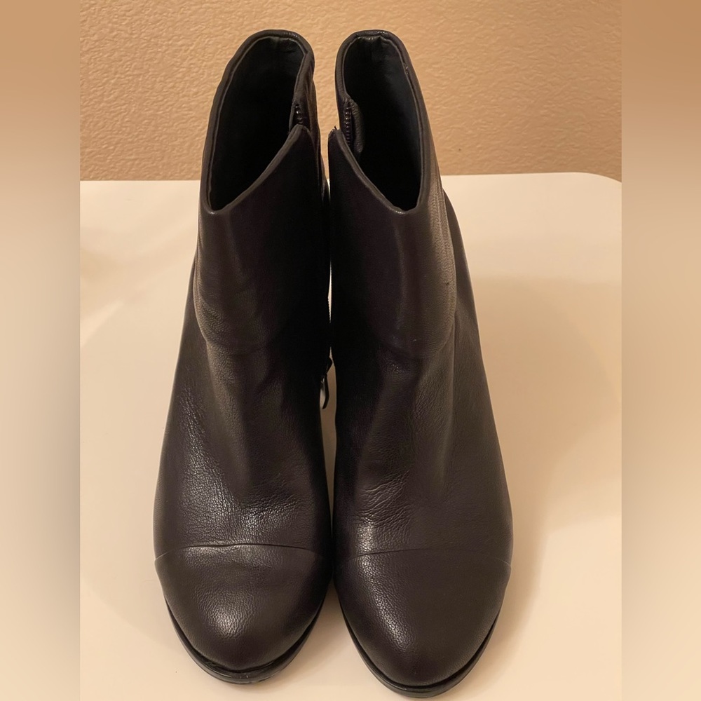 Black Leather Ankle Boots